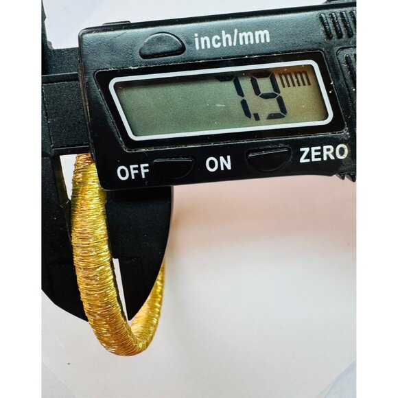 Estate JCM Italy Sterling Silver 925 Multi-Gold Wire Wrapped Cuff Bracelet 6.5” - Picture 8 of 9